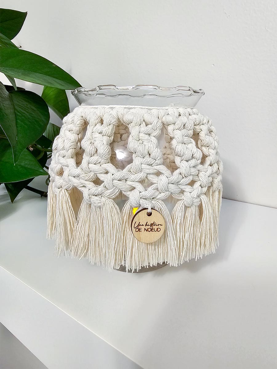 Bougeoir en macramé Joy