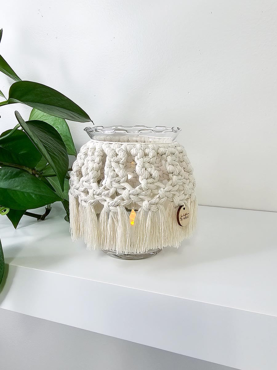 Bougeoir en macramé Joy