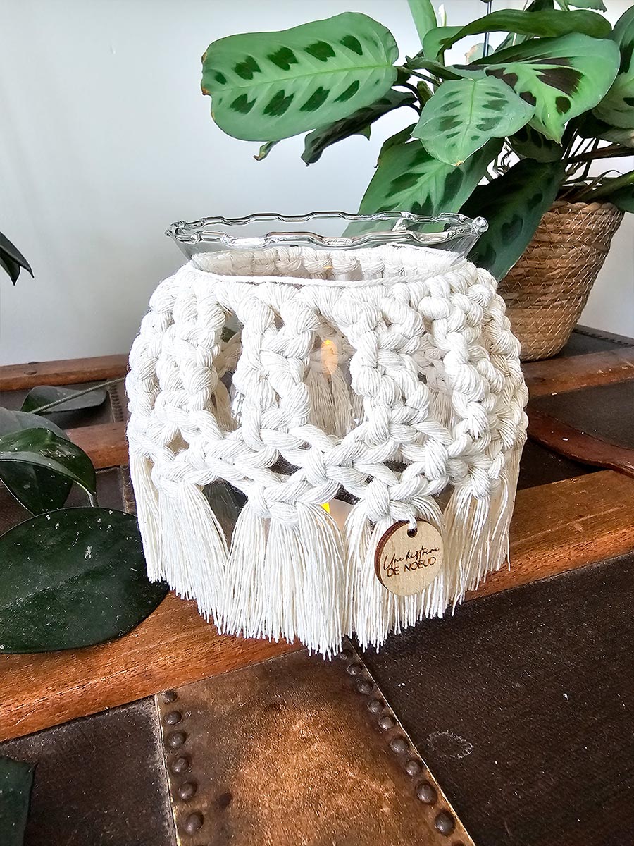 Bougeoir en macramé Joy