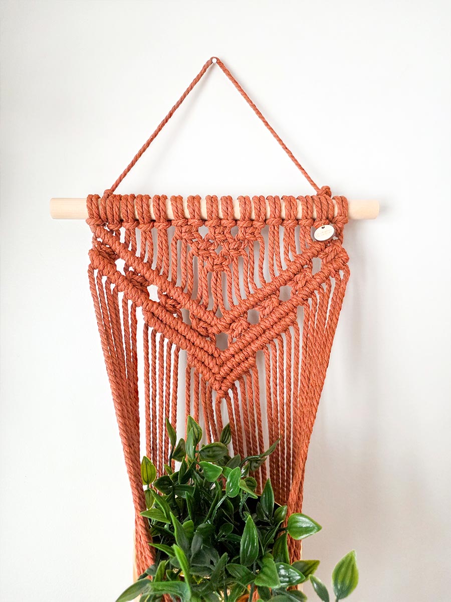 JARDINIÈRE MURALE CLARA, modèle grand, couleur rouille