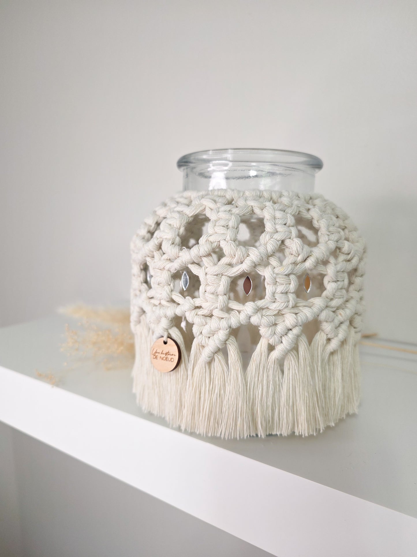Mya Vase - Bohemian Macrame, natural color