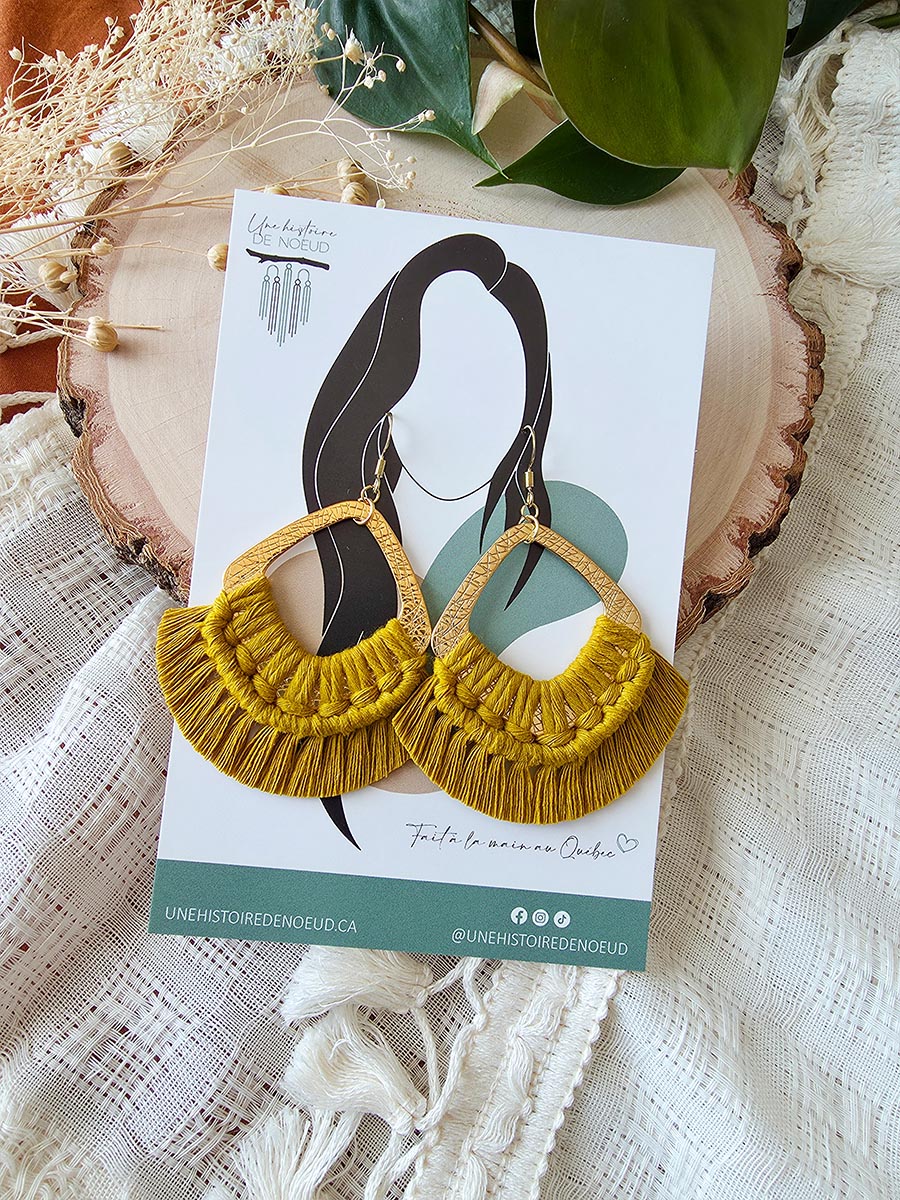 Boucles d’oreilles en macramé Soraya