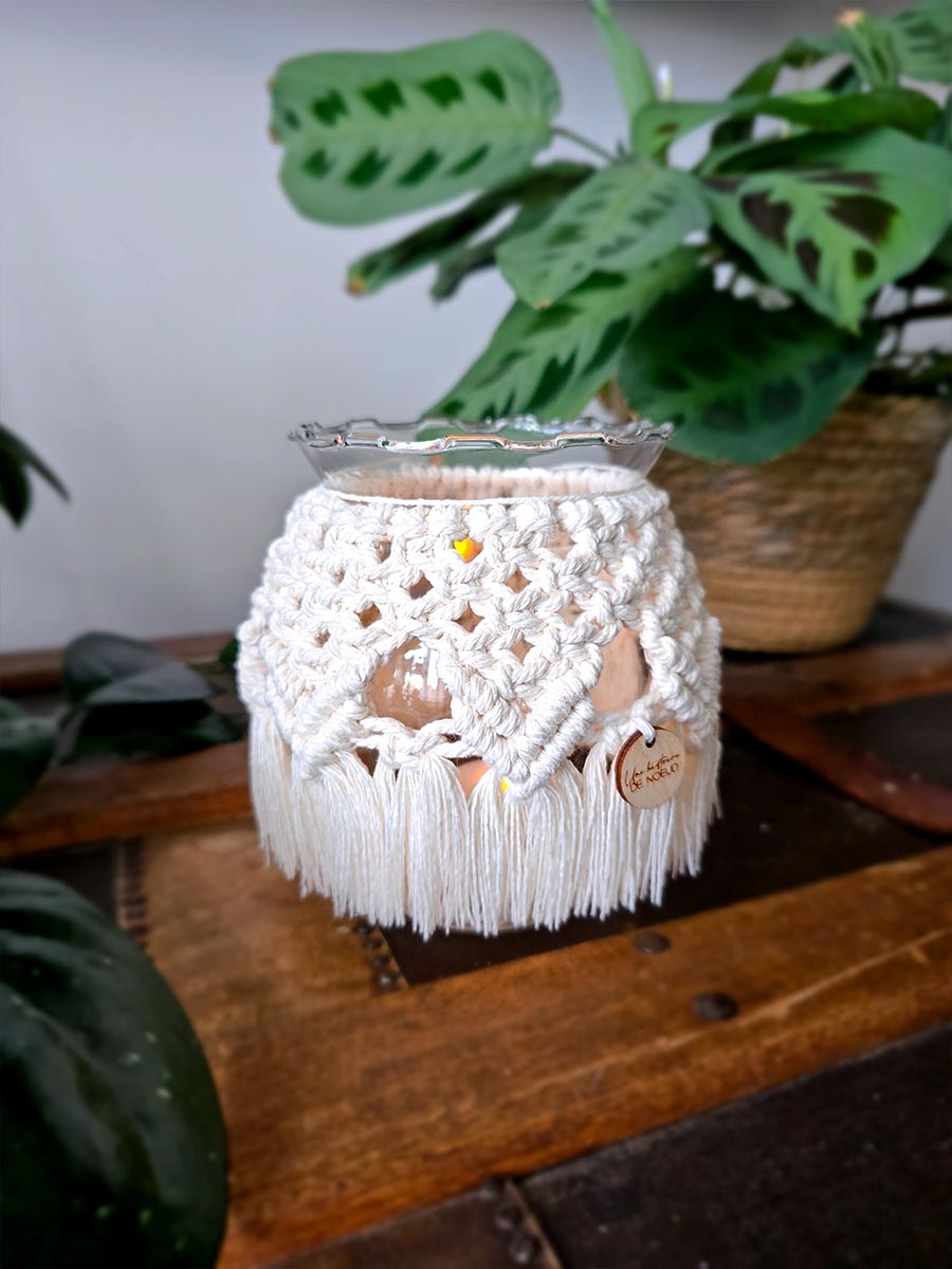 Bougeoir en macramé Aya