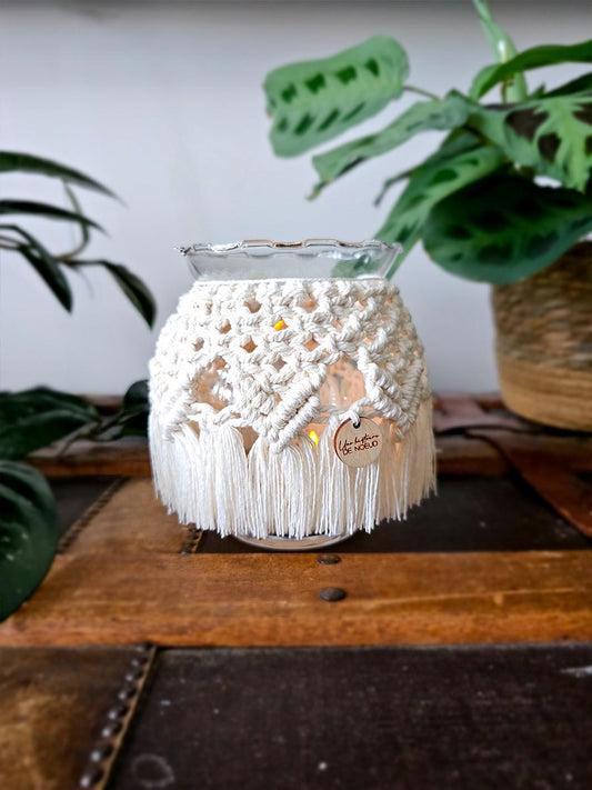 Bougeoir en macramé Aya