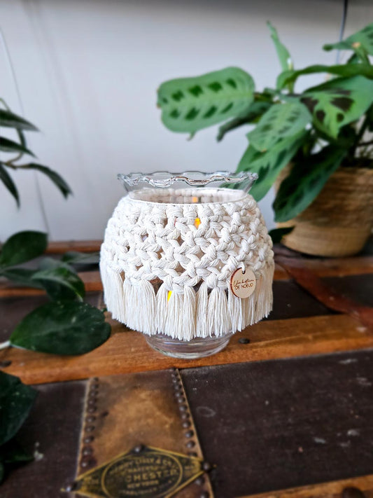 Bougeoir en macramé Ella
