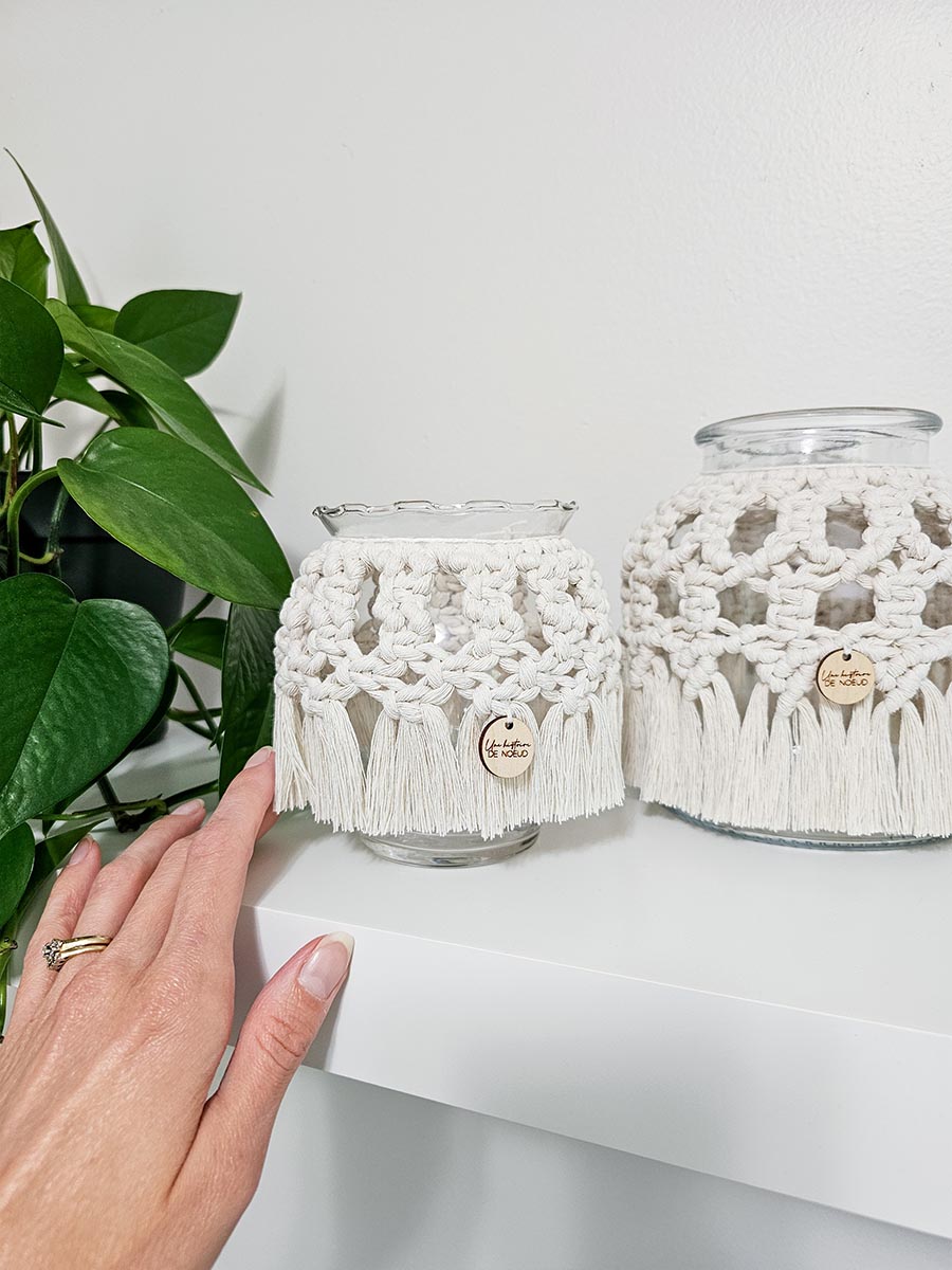 Bougeoir en macramé Joy