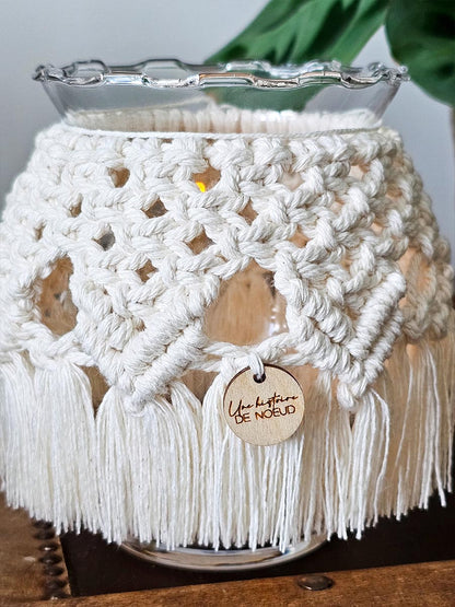Bougeoir en macramé Aya