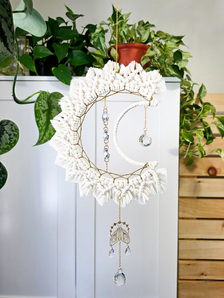 Capteur de soleil Celestia – Macramé bohème couleur naturel