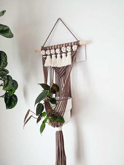 JARDINIÈRE MURALE MAÉ, couleur café et naturel