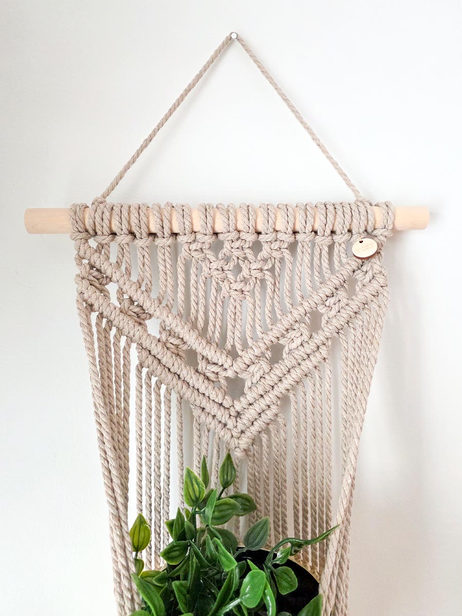 JARDINIÈRE MURALE CLARA, modèle grand, couleur taupe