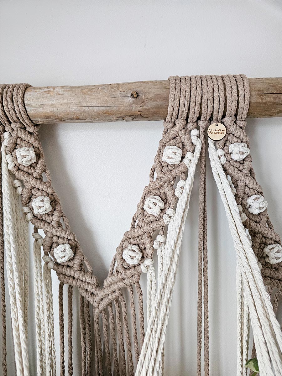 Jardinière murale en macramé Mahéva