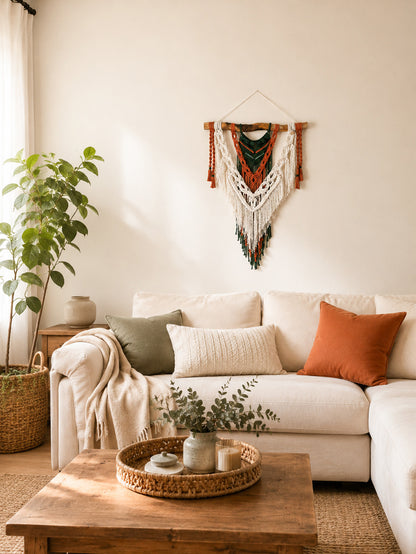 Macramé mural Kaïa
