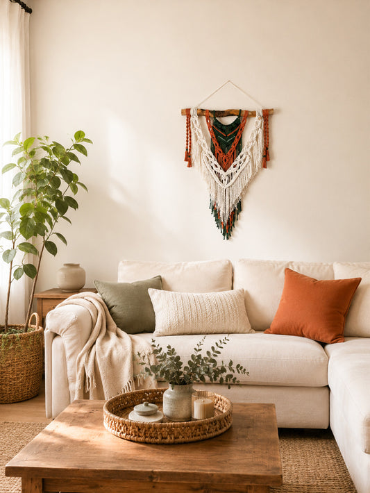 Macramé mural Kaïa