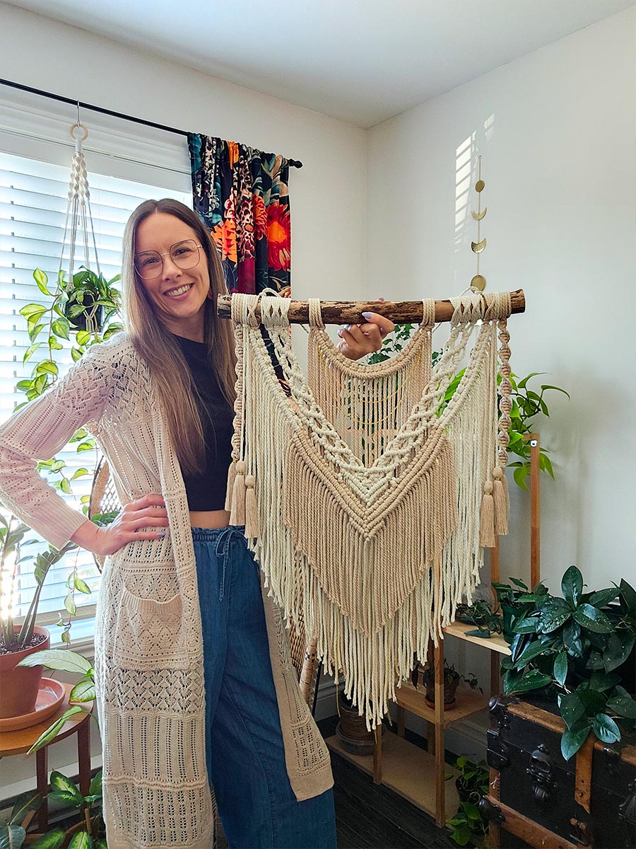 Macramé mural Thalie