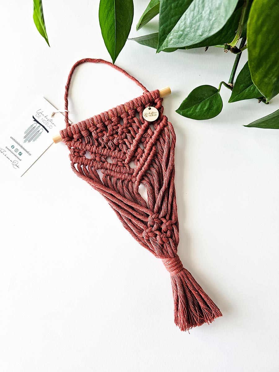 JARDINIÈRE CLARA / mini jardinière murale en macramé