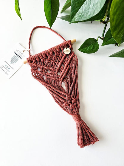JARDINIÈRE CLARA / mini jardinière murale en macramé