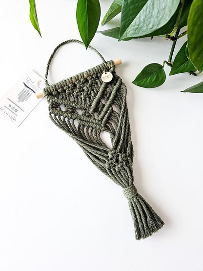JARDINIÈRE CLARA / mini jardinière murale en macramé