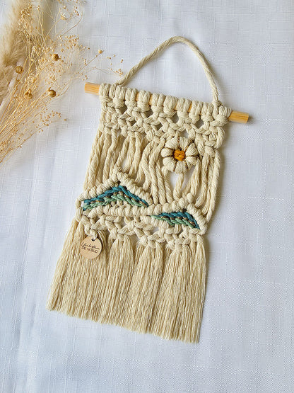 Mini macramé mural - Écume douce