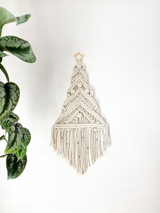 Sapin Neva, sapin de Noël en macramé