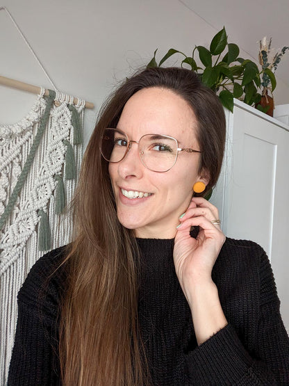 Une Histoire De Noeud X Pic & Clip, boucles d'oreilles pivoine rose et blanc
