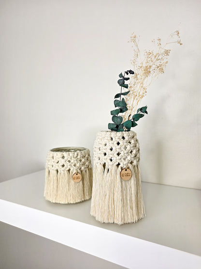 Mya Vase - Bohemian Macrame, natural color