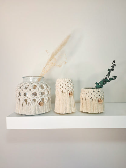 Mya Vase - Bohemian Macrame, natural color