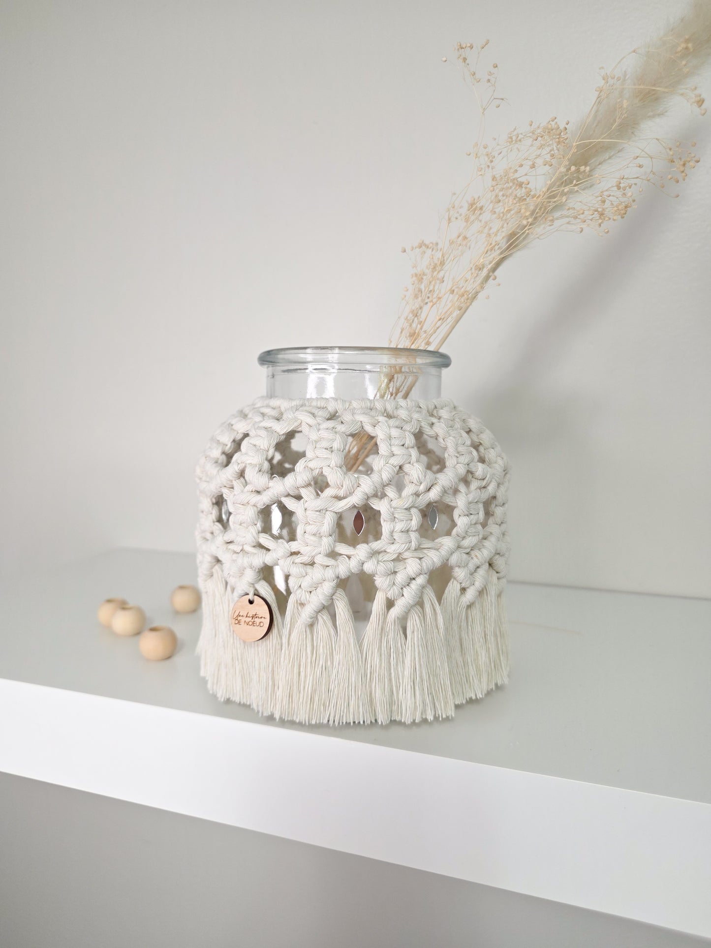 Mya Vase - Bohemian Macrame, natural color