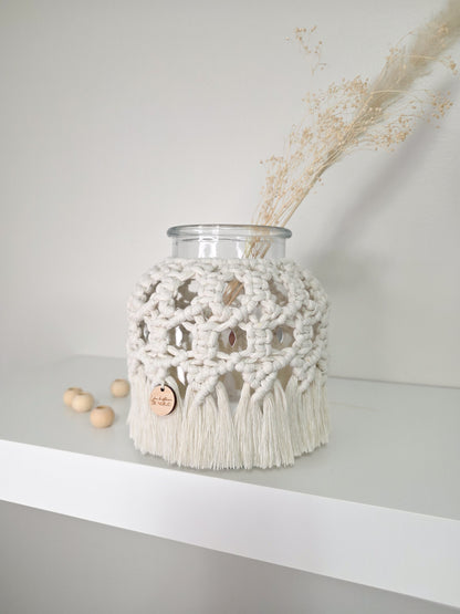 Mya Vase - Bohemian Macrame, natural color