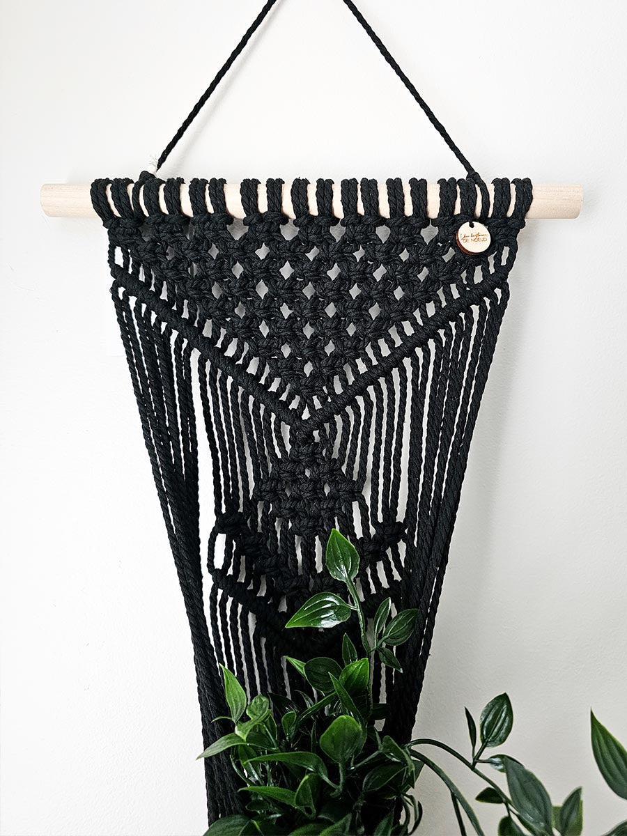 JARDINIÈRE ALYCIA, suspension murale couleur noir